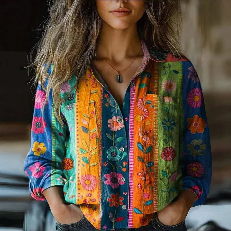 Valentina | Blouse Vintage Imprimée