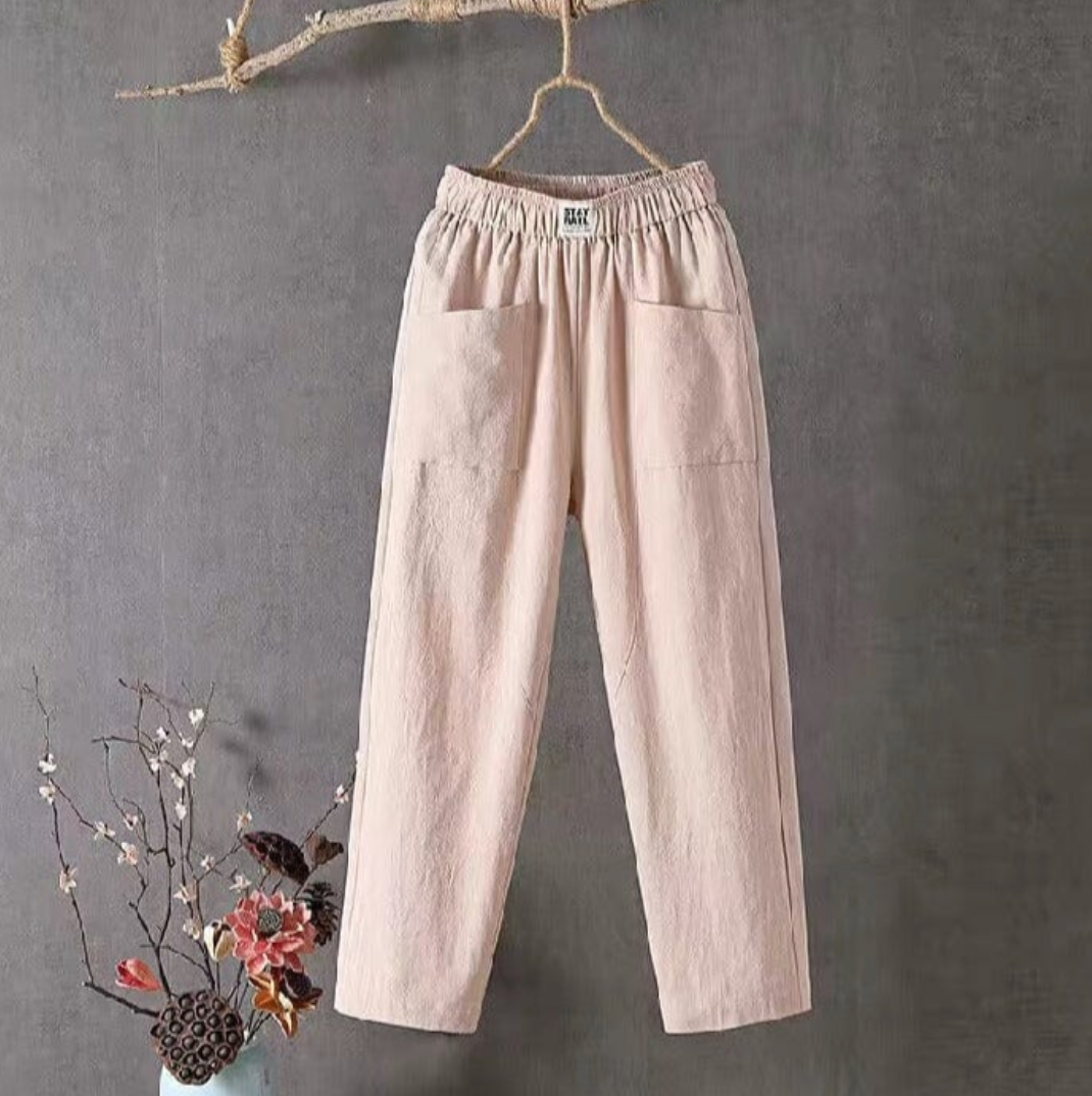 Karla | Pantalon Décontracté À Taille Élastique Avec Poches Pour Femme
