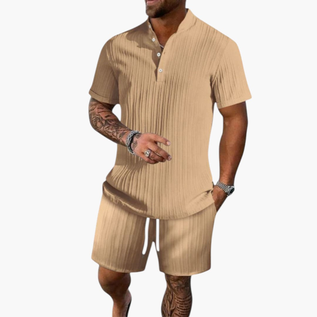 Lorenzo | Ensemble D'Été Pour Homme Avec Un Polo À Manches Courtes