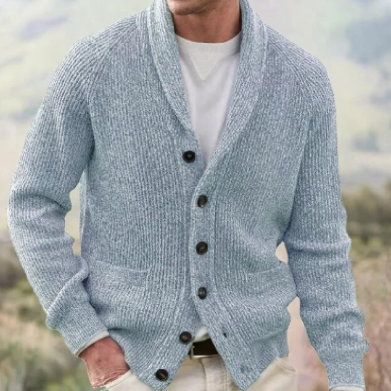 Abélard | Cardigan Vintage Homme En Laine Boutonné – Confort Col V Tricoté