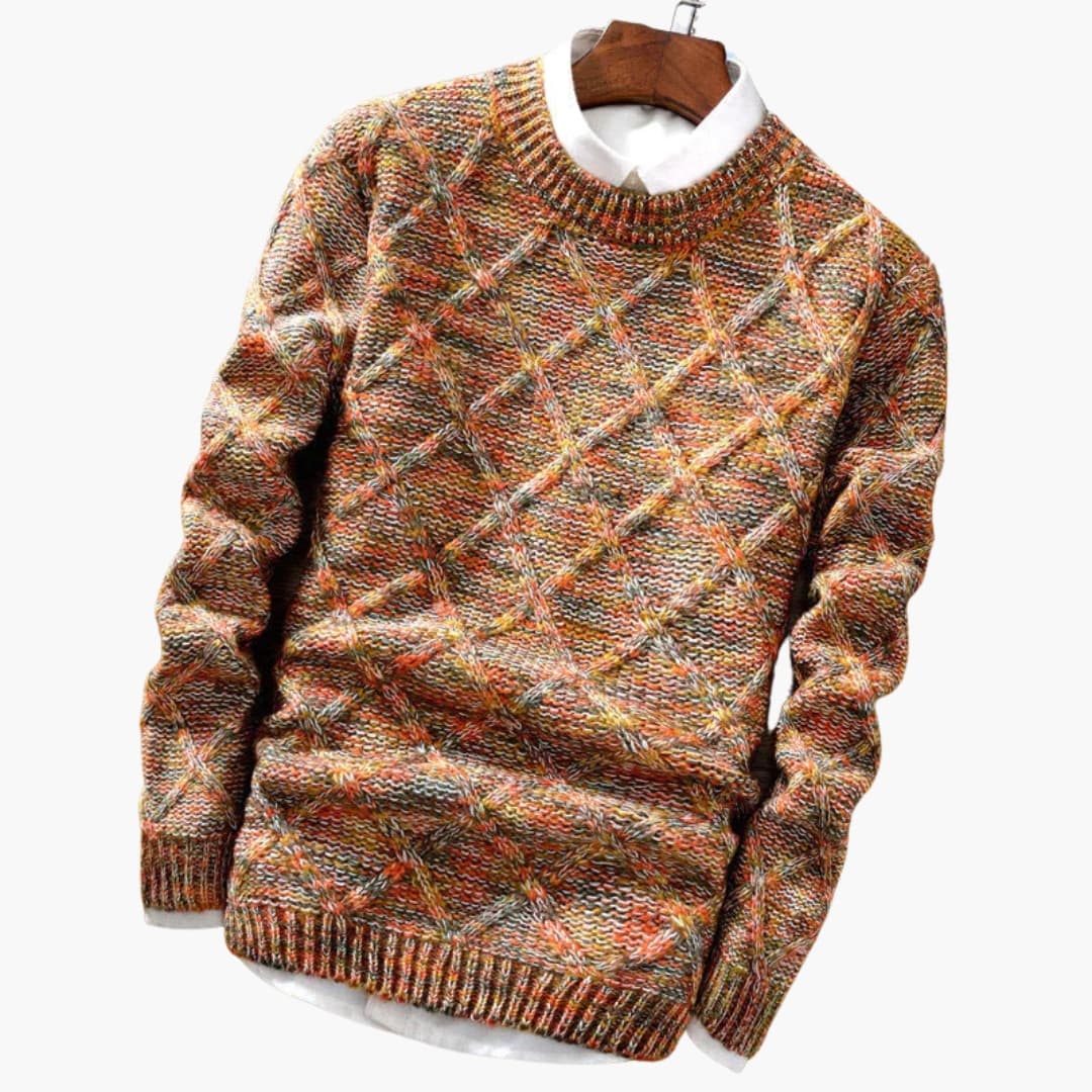 Matías | Pull En Maille Multicolore Pour Homme