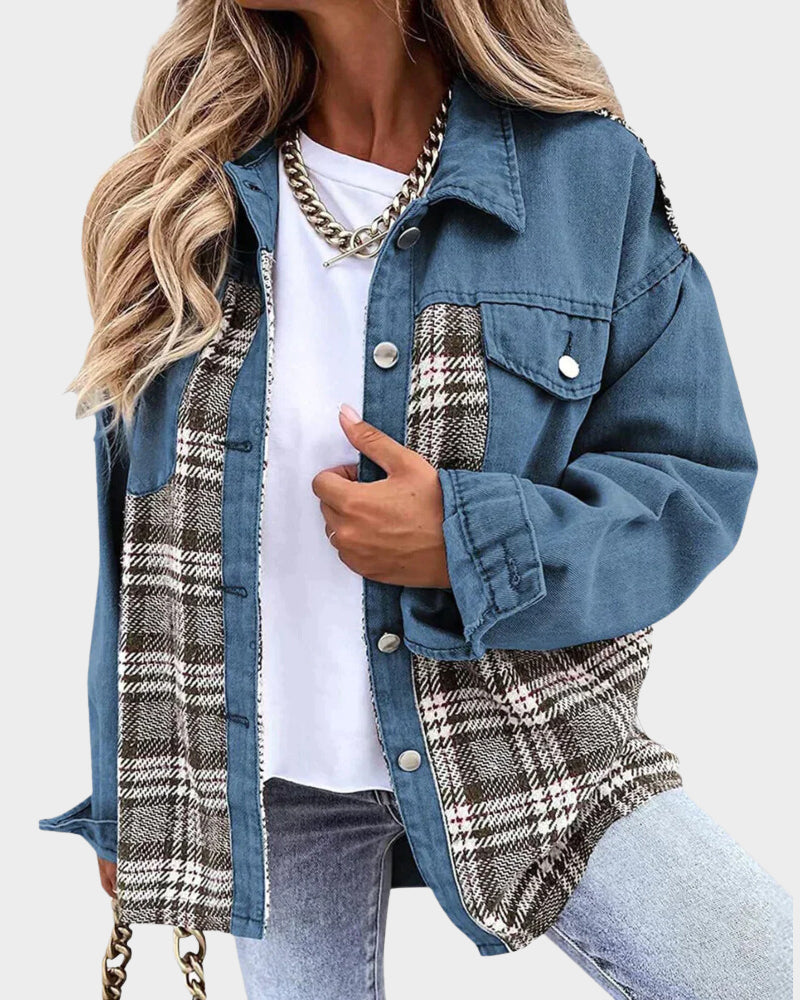 Lina | Veste En Jean Élégante Pour Un Look D'Automne Parfait Pour Les Femmes