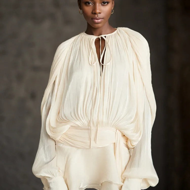 Fayette | Mini-robe Femme Coupe Décontractée Avec Manches Fluides