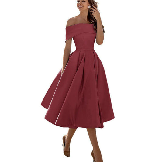 Eliane | Robe Midi Évasée Élégante
