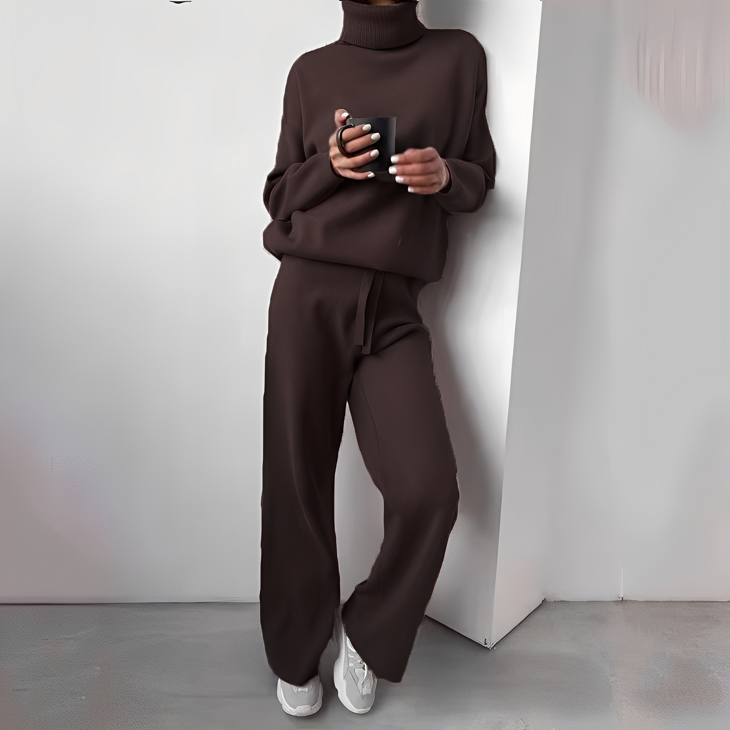 Kimberlee - Ensemble Col Roulé Simple Pour Femmes