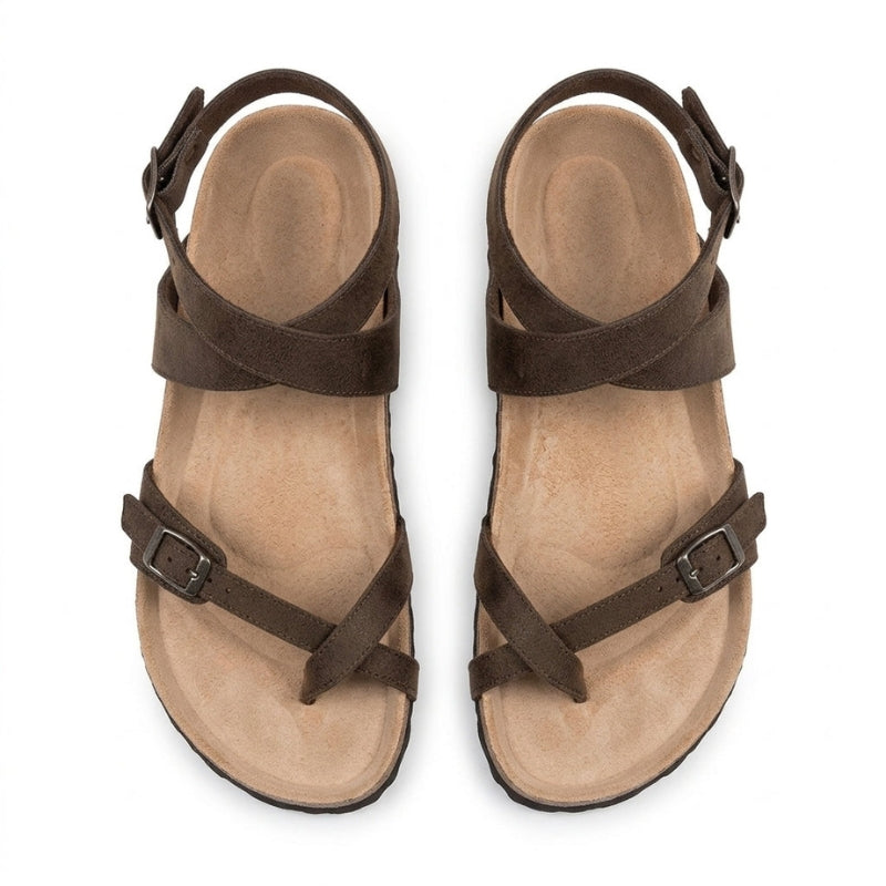 Élise | Sandales Plates Avec Bride D’orteil Et Boucle Réglable