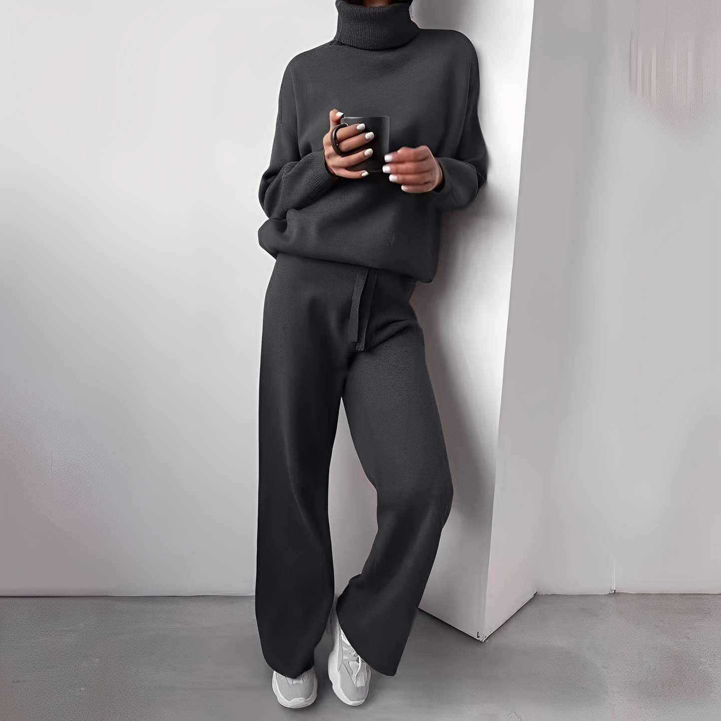 Kimberlee - Ensemble Col Roulé Simple Pour Femmes