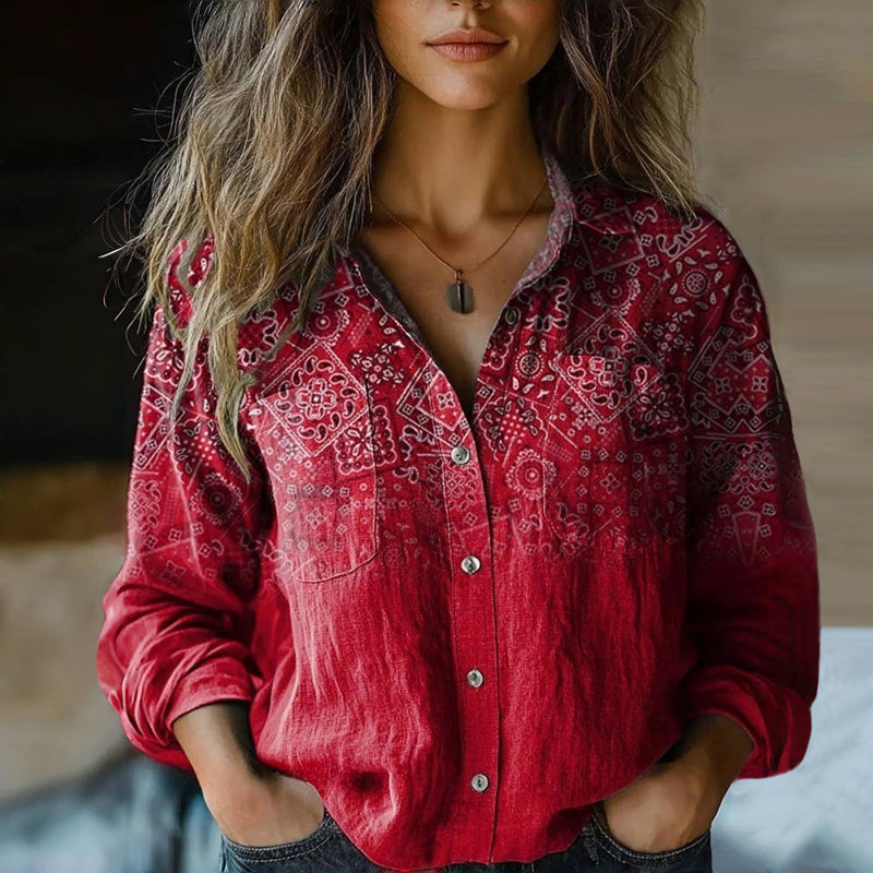 Valentina | Blouse Vintage Imprimée