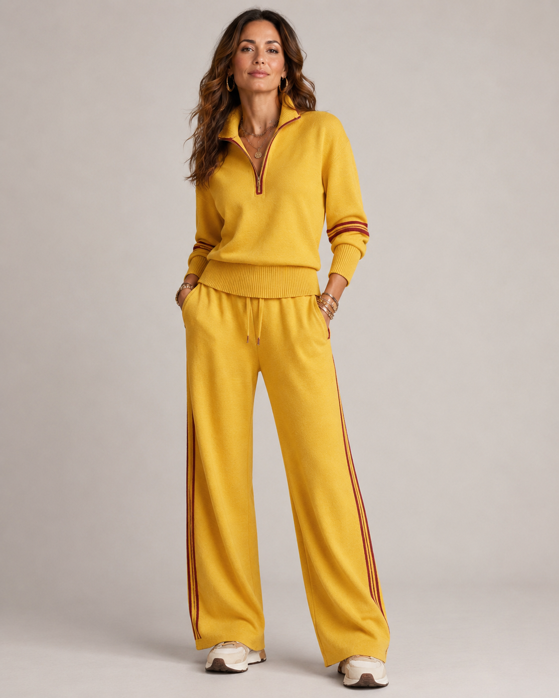 Amabel | Ensemble Femme Sweat Zippe Et Pantalon - Confortable Et Moderne