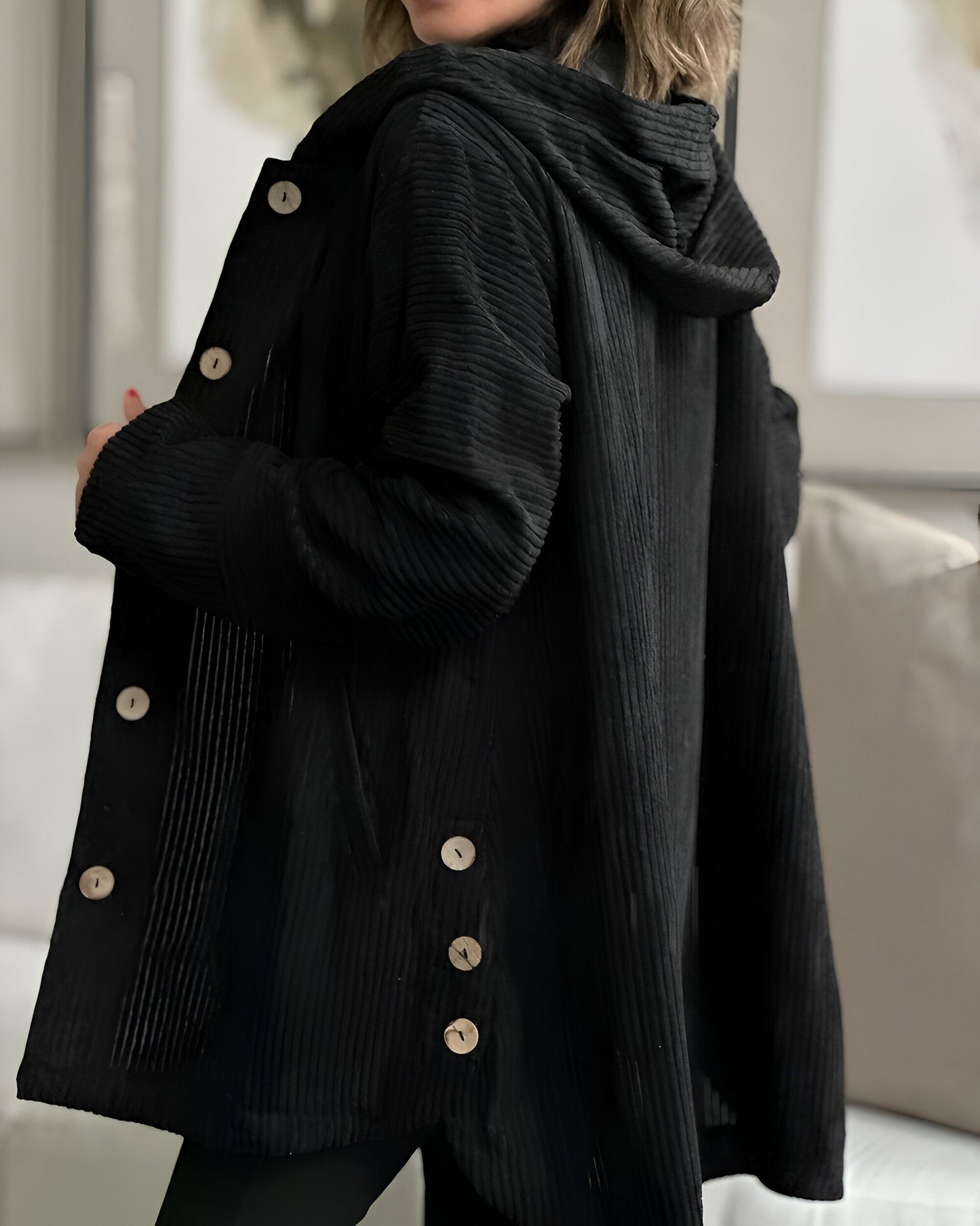 Anika  | Veste En Velours Côtelé Décontractée Avec Capuche