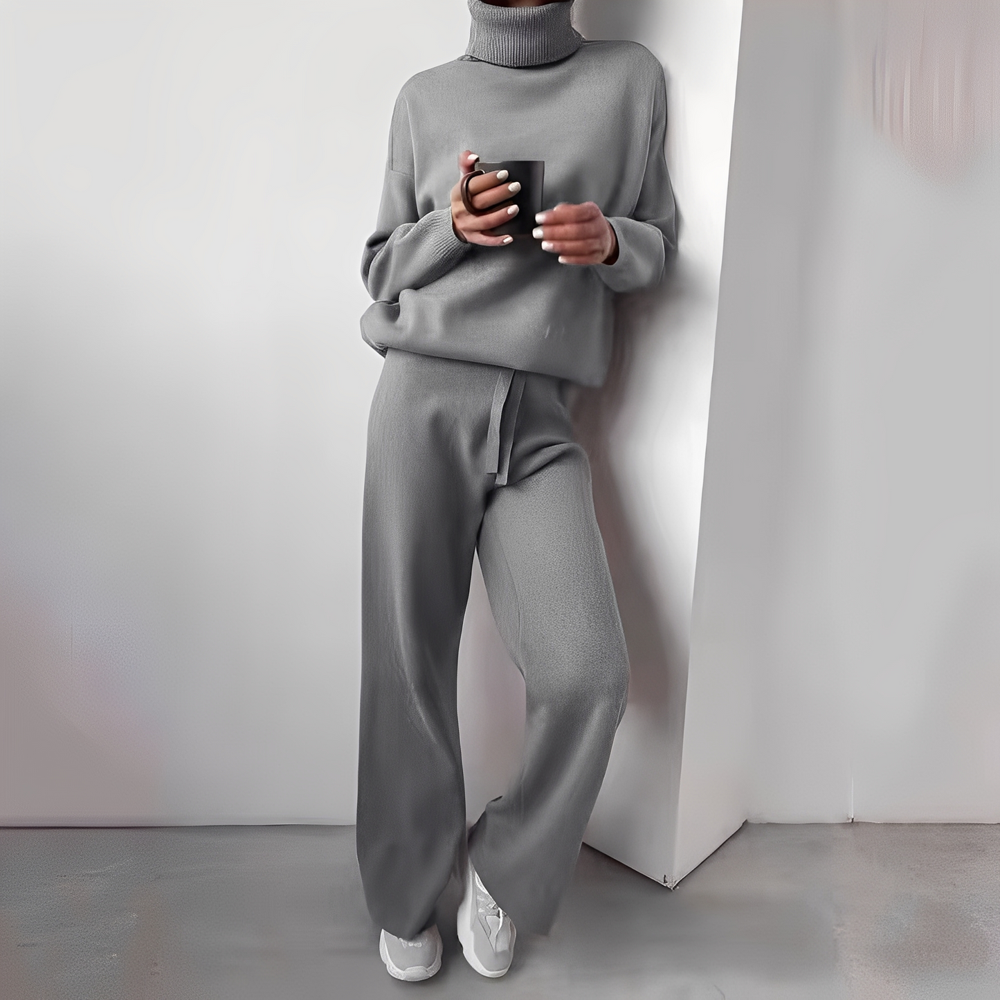 Kimberlee - Ensemble Col Roulé Simple Pour Femmes