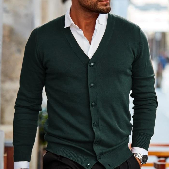 Agostinho | Cardigan Confortable En Maille Pour Hommes