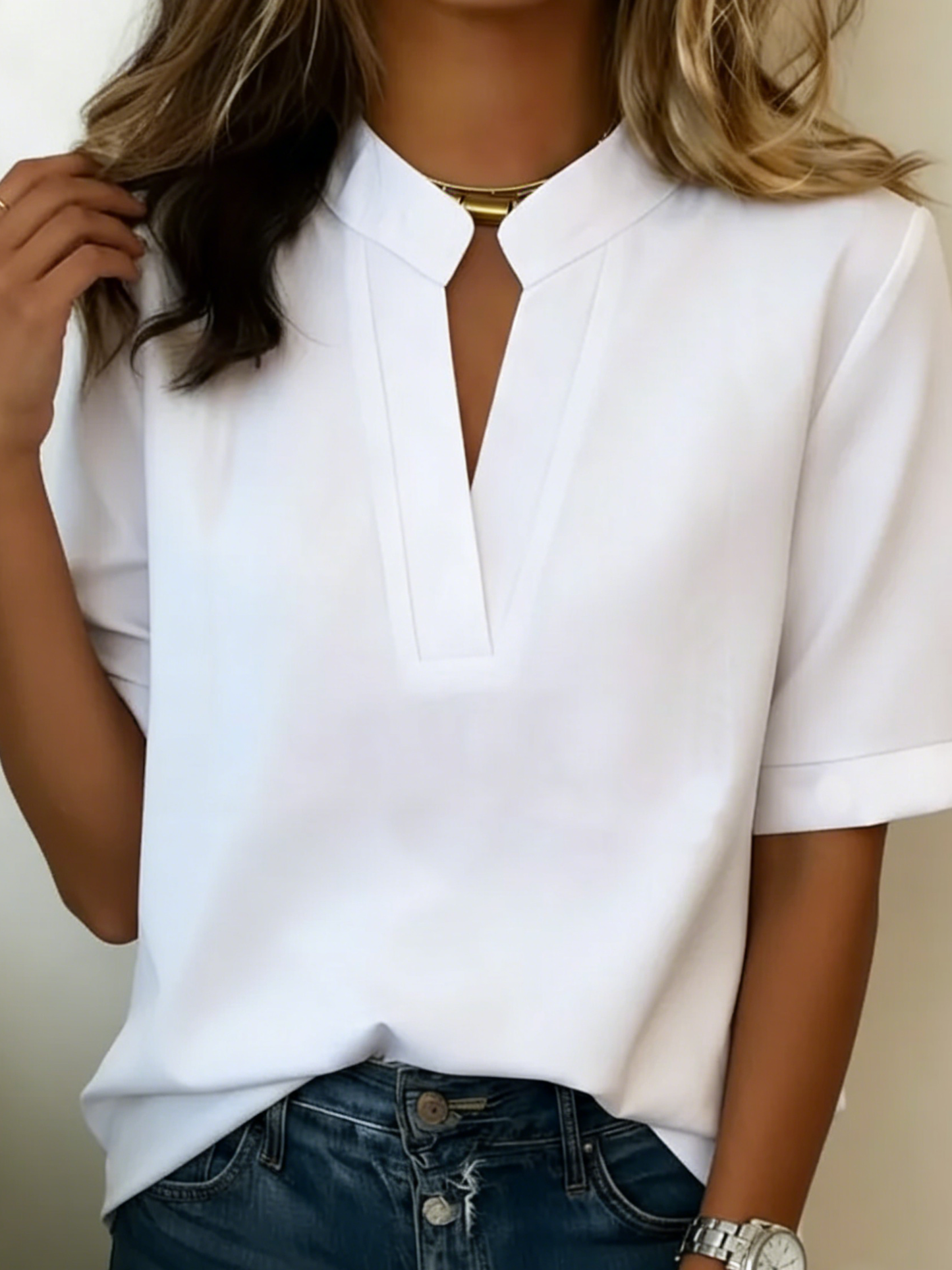 Lunvessa | Chemise Á Manches Courtes Coupe Décontractée
