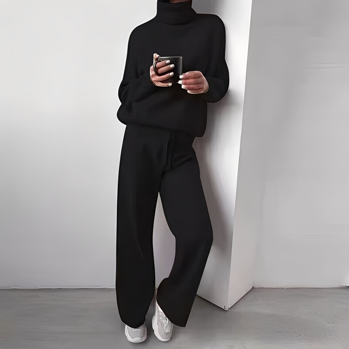 Kimberlee - Ensemble Col Roulé Simple Pour Femmes