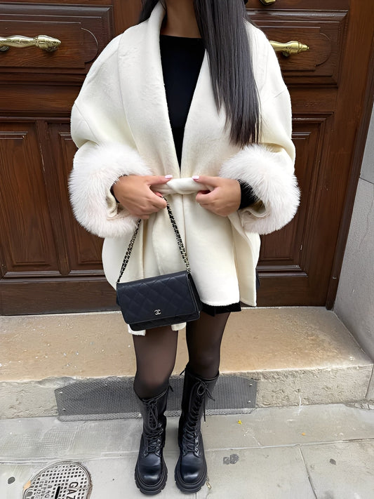 Armani - Manteau Long Élégant Et Stylé Avec Fourrure Pour Femmes