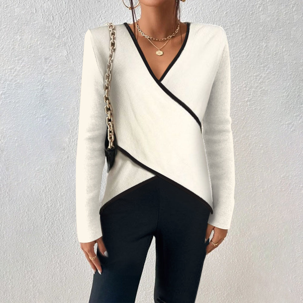 Naya | Pull Col en V Luxe Avec Coupe Confortable & Design Élégant Et Intemporel