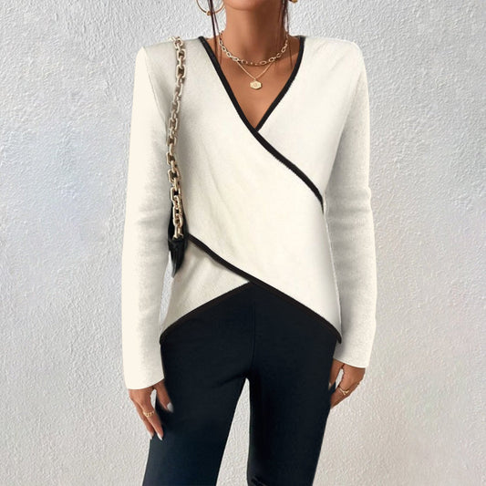 Naya | Pull Col en V Luxe Avec Coupe Confortable & Design Élégant Et Intemporel