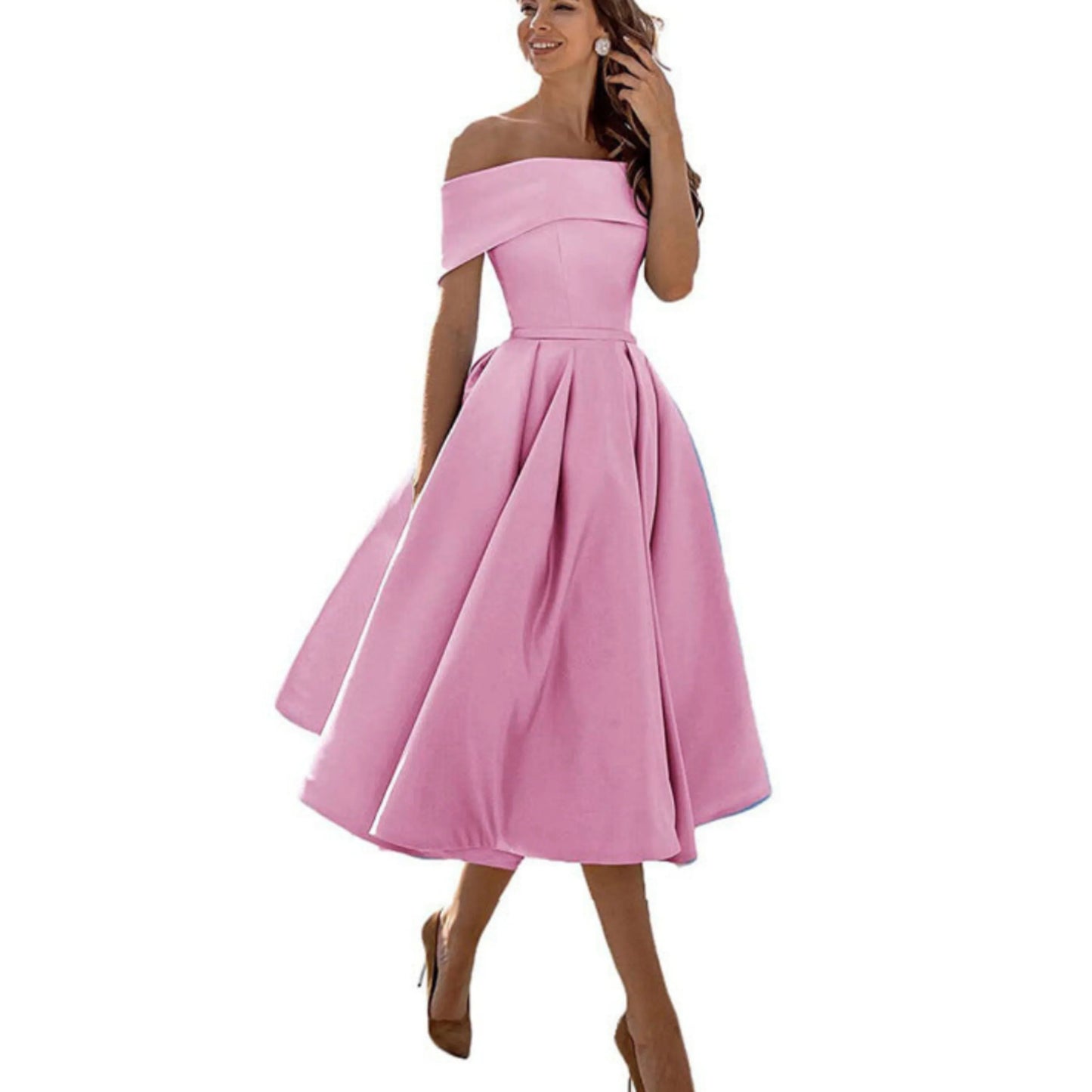 Eliane | Robe Midi Évasée Élégante