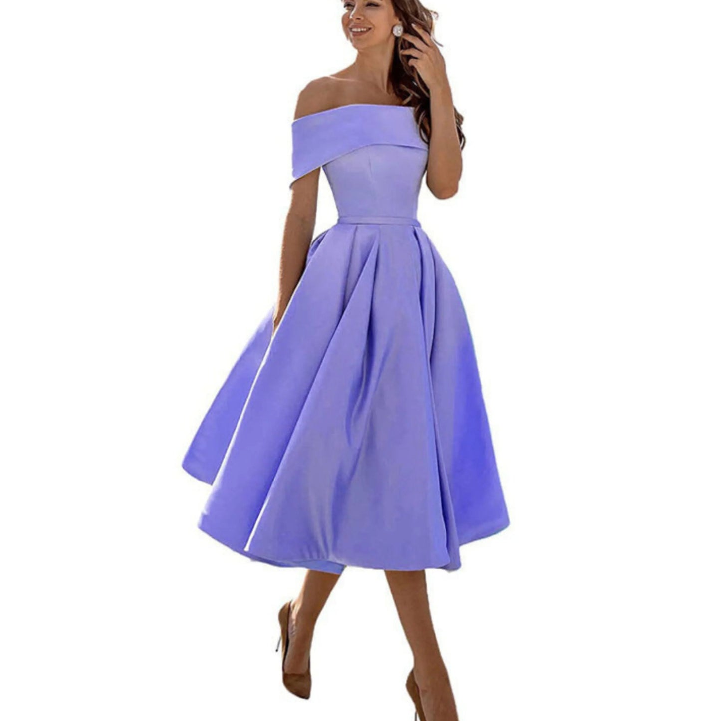 Eliane | Robe Midi Évasée Élégante