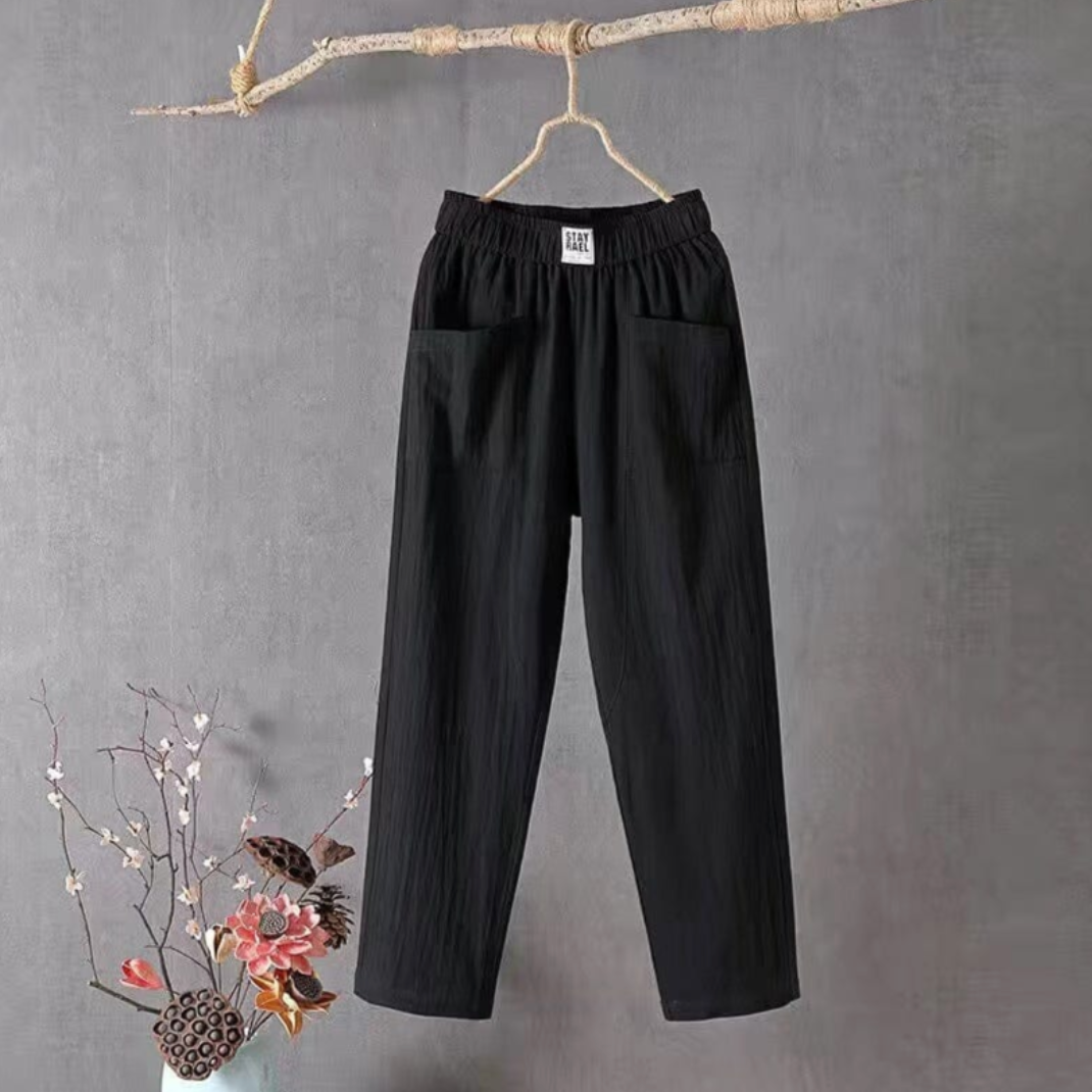 Karla | Pantalon Décontracté À Taille Élastique Avec Poches Pour Femme