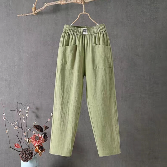Karla | Pantalon Décontracté À Taille Élastique Avec Poches Pour Femme