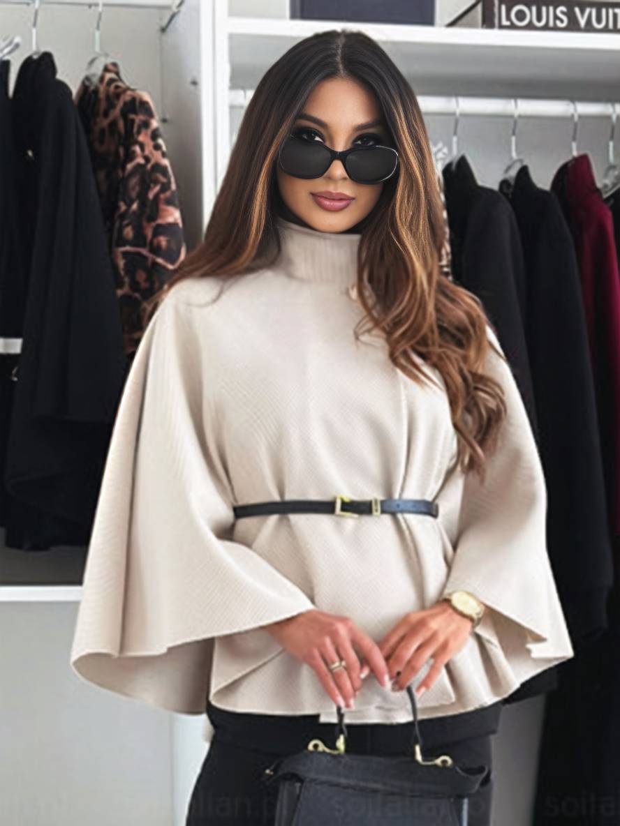 Leal | Court Poncho Manteau Femme