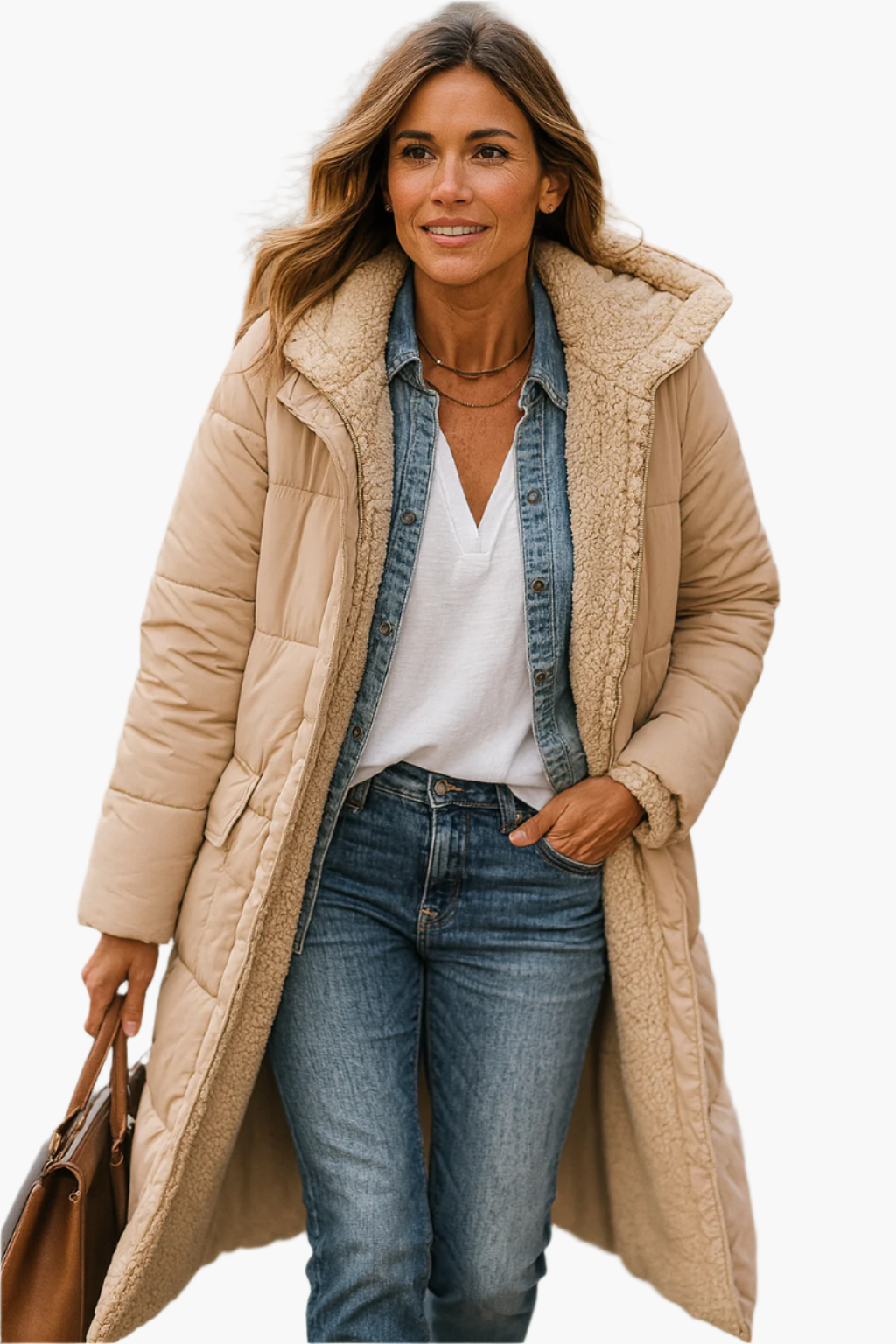 Éloise | Manteau D’Hiver Long Réversible Avec Capuche