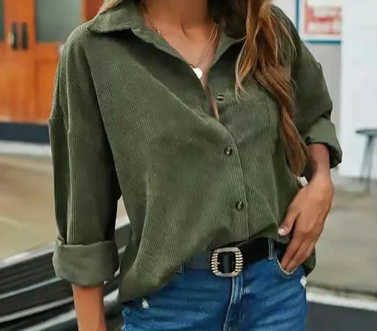 Wendela | Chemise Femme En Velours Côtelé