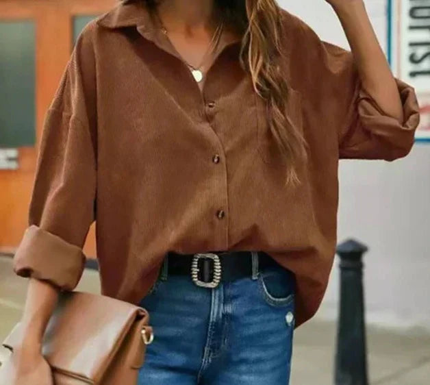 Wendela | Chemise Femme En Velours Côtelé