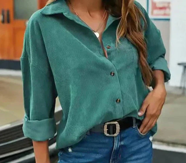 Wendela | Chemise Femme En Velours Côtelé