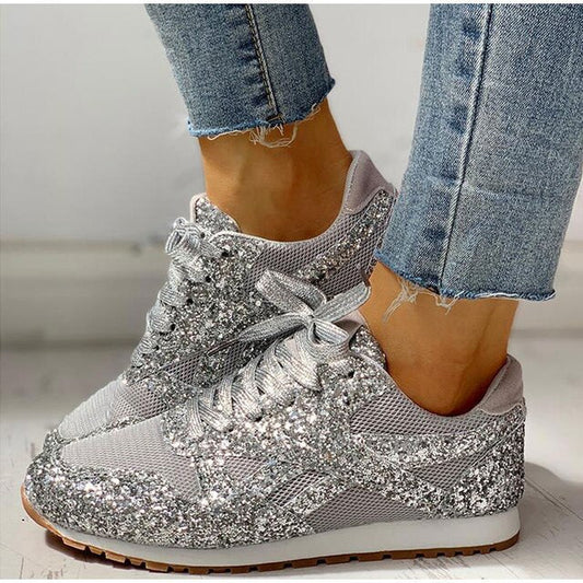 Claudine | Baskets Automne À Paillettes Femme