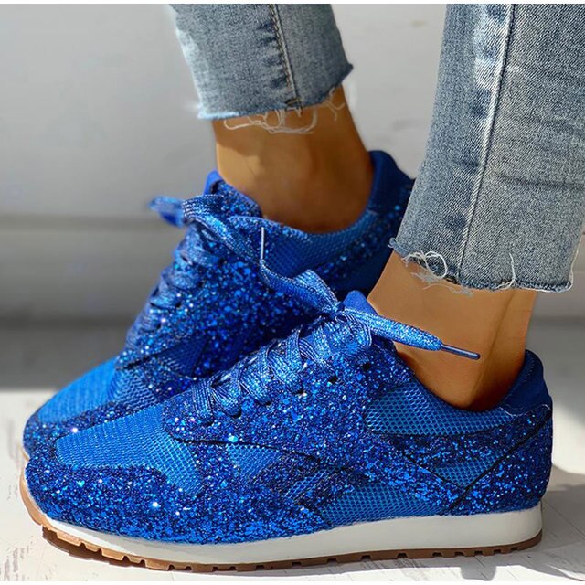 Claudine | Baskets Automne À Paillettes Femme