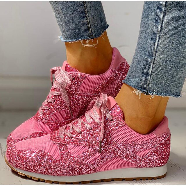 Claudine | Baskets Automne À Paillettes Femme
