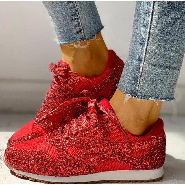 Claudine | Baskets Automne À Paillettes Femme