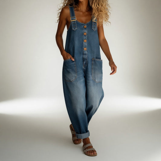 Bertille | Salopette En Jean Style Bohème Estival