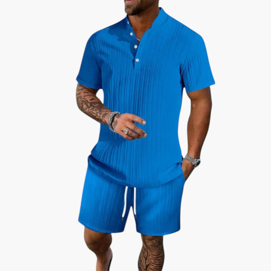 Lorenzo | Ensemble D'Été Pour Homme Avec Un Polo À Manches Courtes