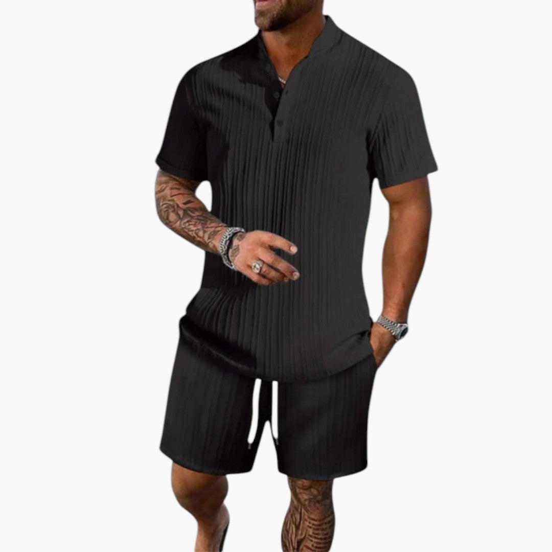 Lorenzo | Ensemble D'Été Pour Homme Avec Un Polo À Manches Courtes