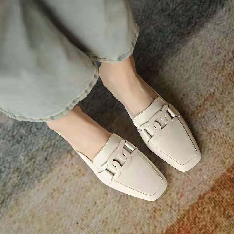 Camille | Evrynth Mocassins Mary Jane En Cuir  Á Talon Chunky