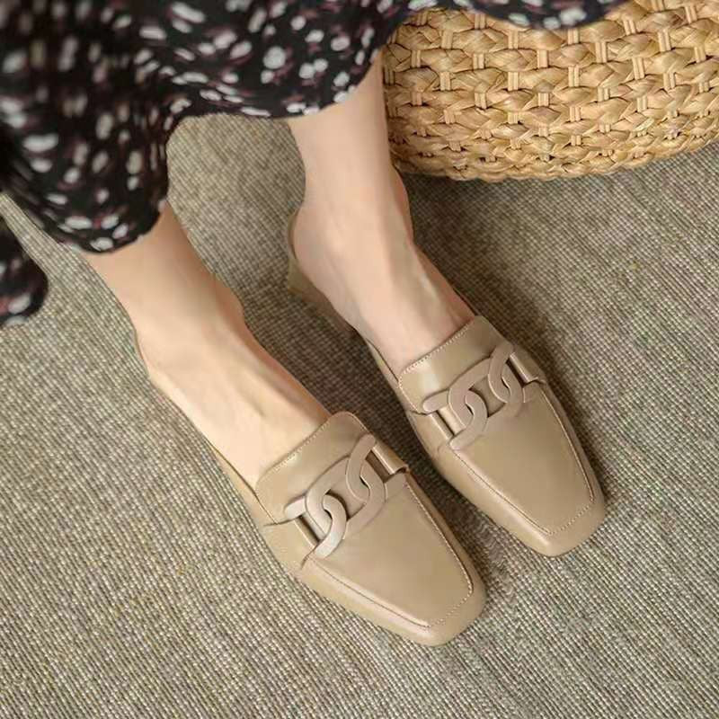 Camille | Evrynth Mocassins Mary Jane En Cuir  Á Talon Chunky