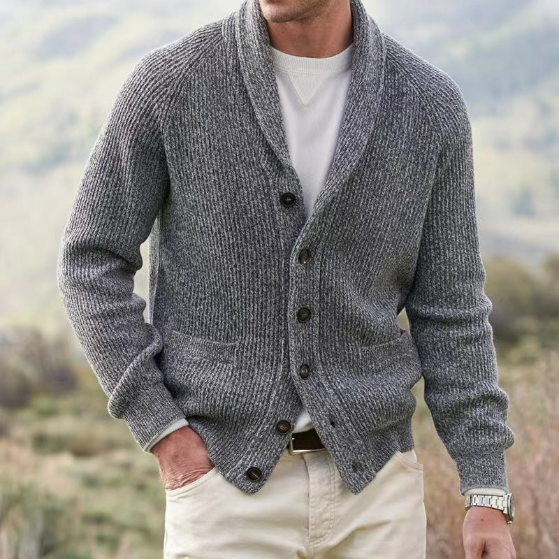 Abélard | Cardigan Vintage Homme En Laine Boutonné – Confort Col V Tricoté