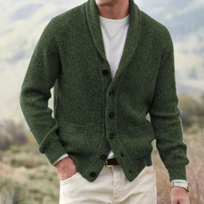 Abélard | Cardigan Vintage Homme En Laine Boutonné – Confort Col V Tricoté