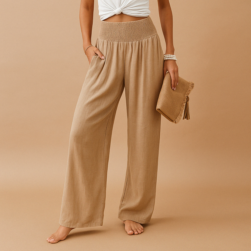 Lasi | Pantalon En Lin Élégant Taille Haute Pour Femme