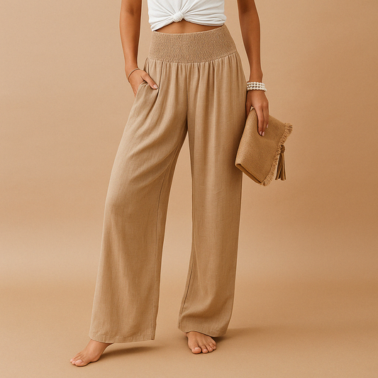 Lasi | Pantalon En Lin Élégant Taille Haute Pour Femme