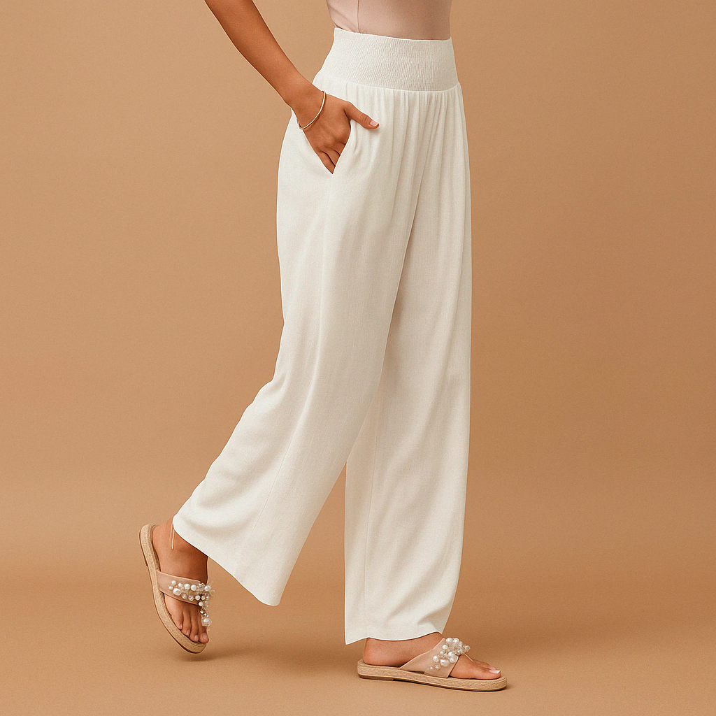Lasi | Pantalon En Lin Élégant Taille Haute Pour Femme