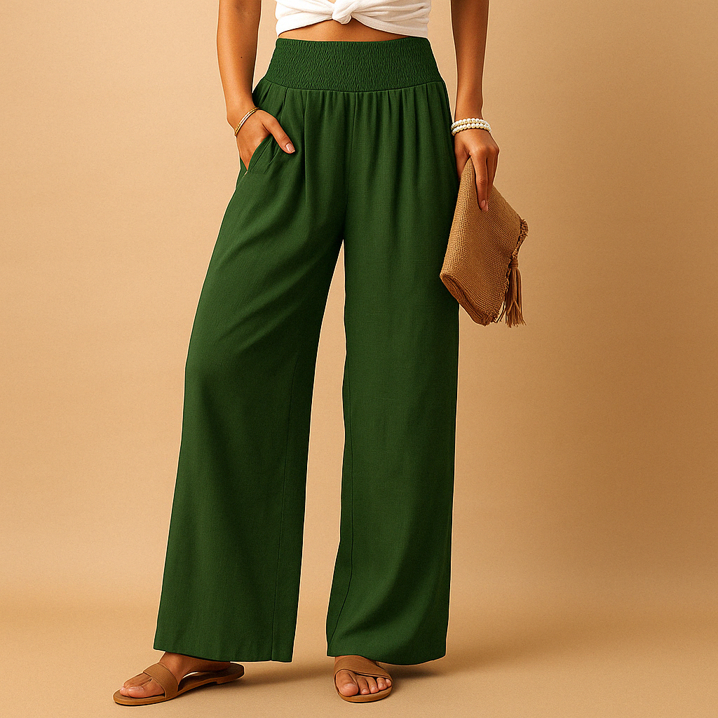 Lasi | Pantalon En Lin Élégant Taille Haute Pour Femme