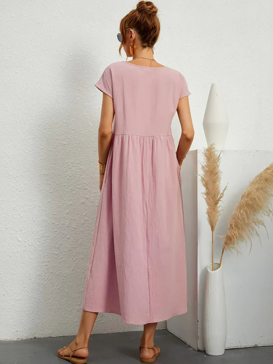 Gabrielle | Robe Midi Fluide Élégance Intemporelle