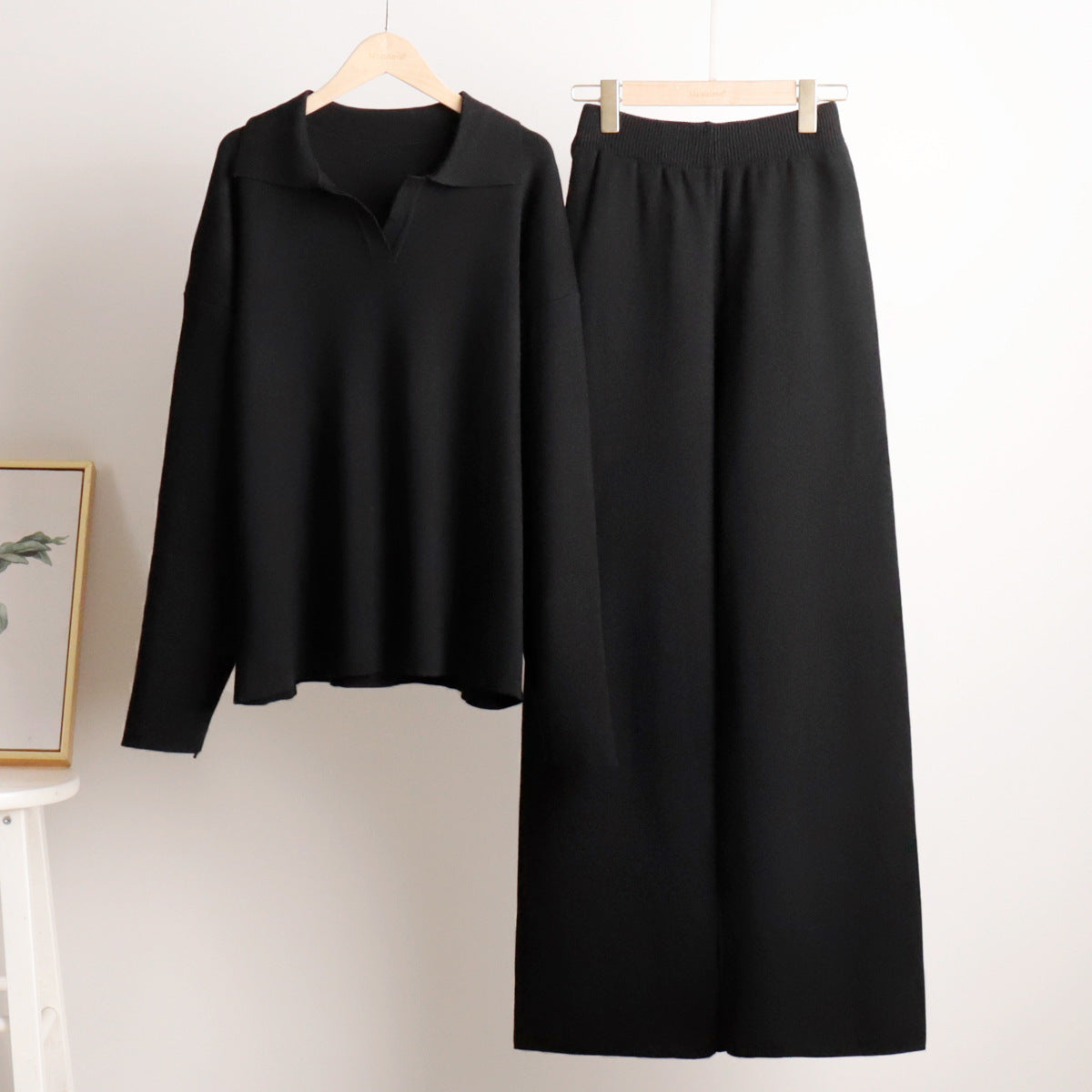 Jade | Ensemble Décontracté Élégant Pour Femme – Pantalon Large Et Pull Polo
