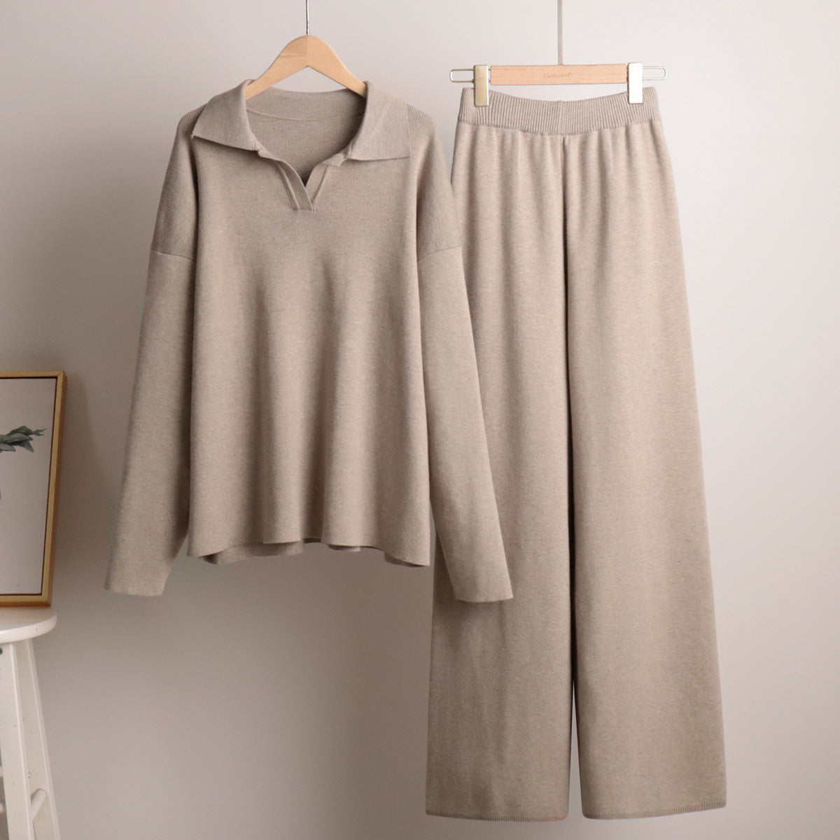 Jade | Ensemble Décontracté Élégant Pour Femme – Pantalon Large Et Pull Polo