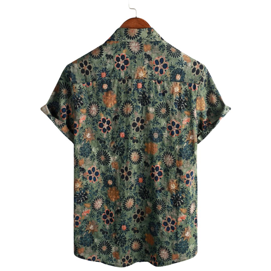 Zack | Chemise Hawaïenne En Coton Pour Homme À Manches Courtes