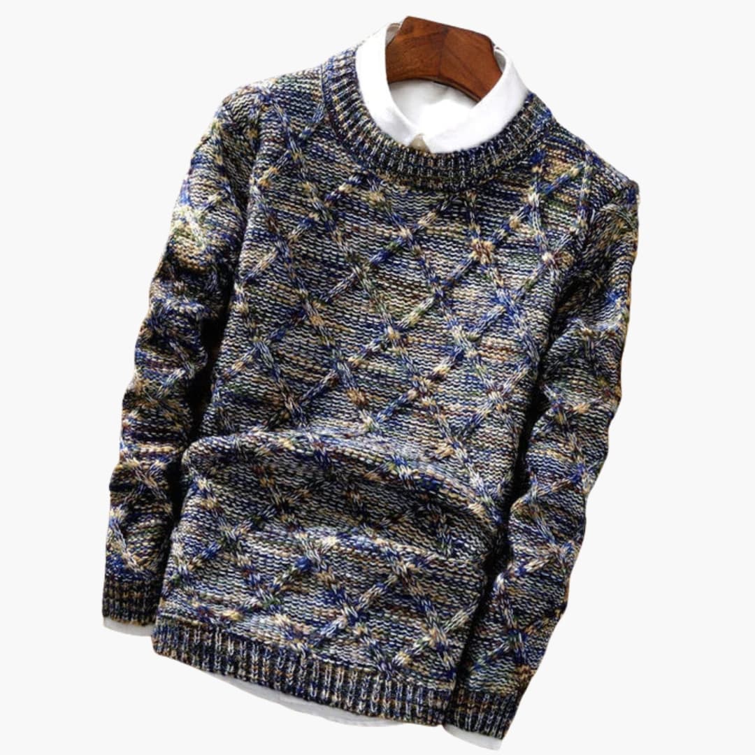 Matías | Pull En Maille Multicolore Pour Homme